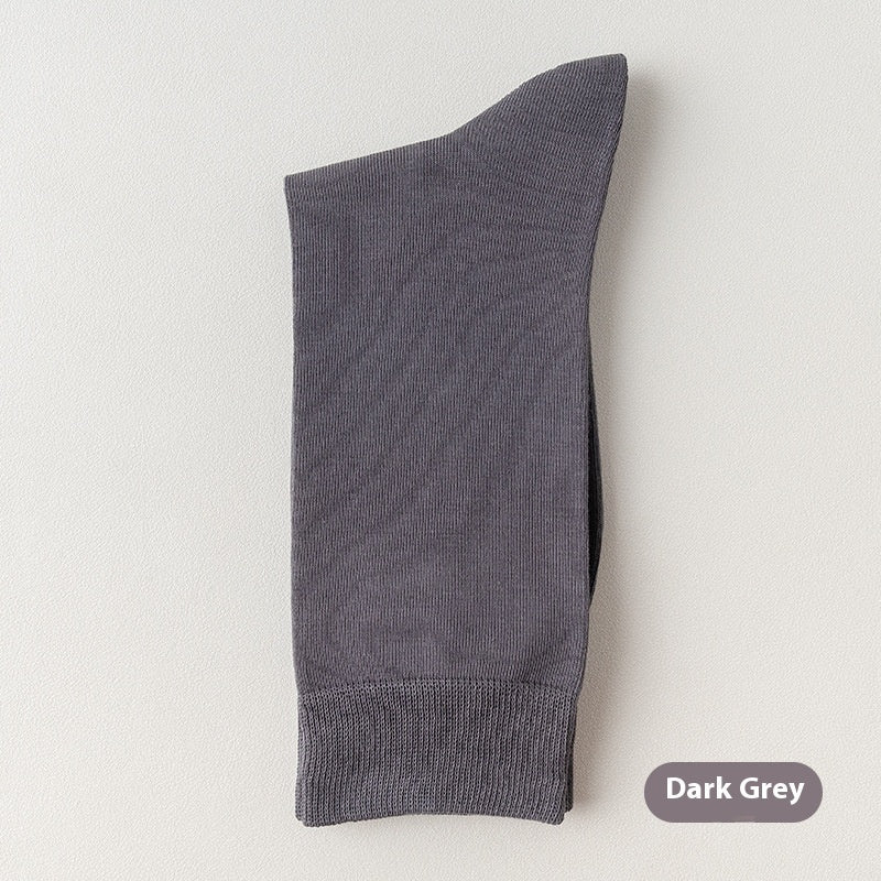 Mid-Calf Spring And Autumn Pure Cotton Men's Business Socks