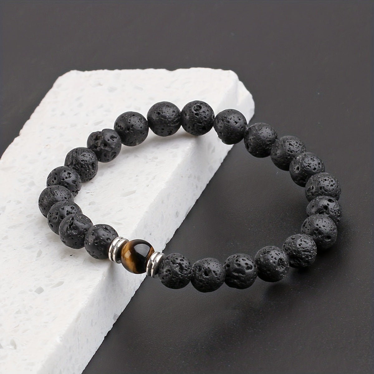 Fashion Volcanic Rock Bracelet For Men