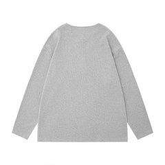 Solid Color Loose Half Long-sleeve Zipper Men