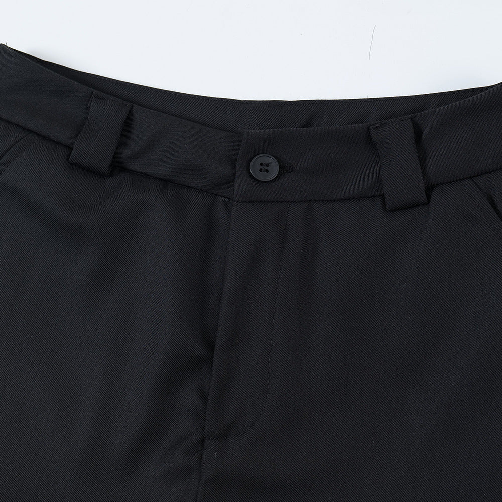 Pleated Casual Cropped Pants For Men