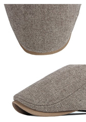 Casual Style Retro Literary Cotton Beret Hat For Men