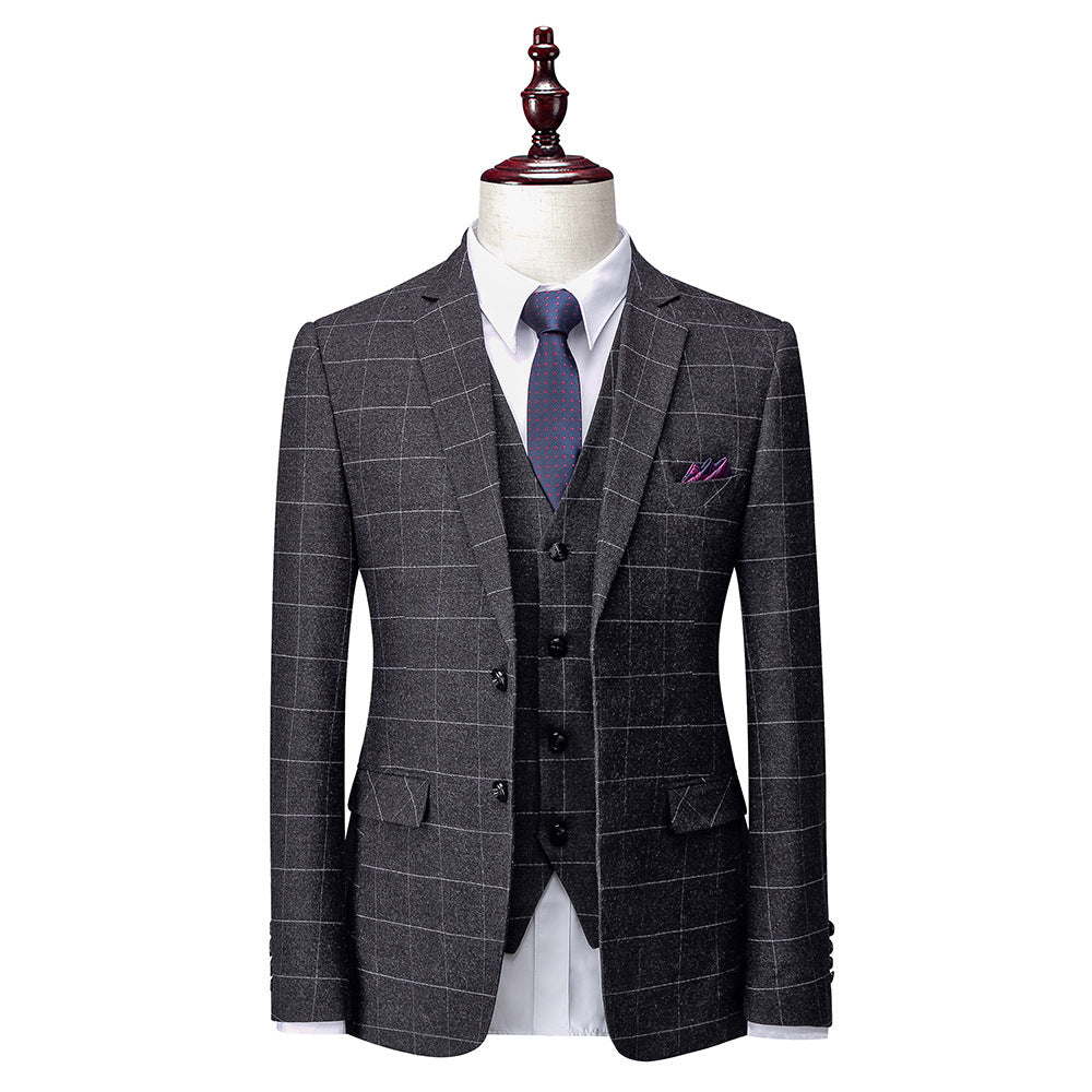 Men's Business 3 Piece Suit Slim Fit Wedding Groom Men