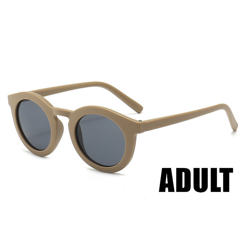 Parent-Child Retro Danish Frosted UV400 Children's Trendy Glasses Sunglasses