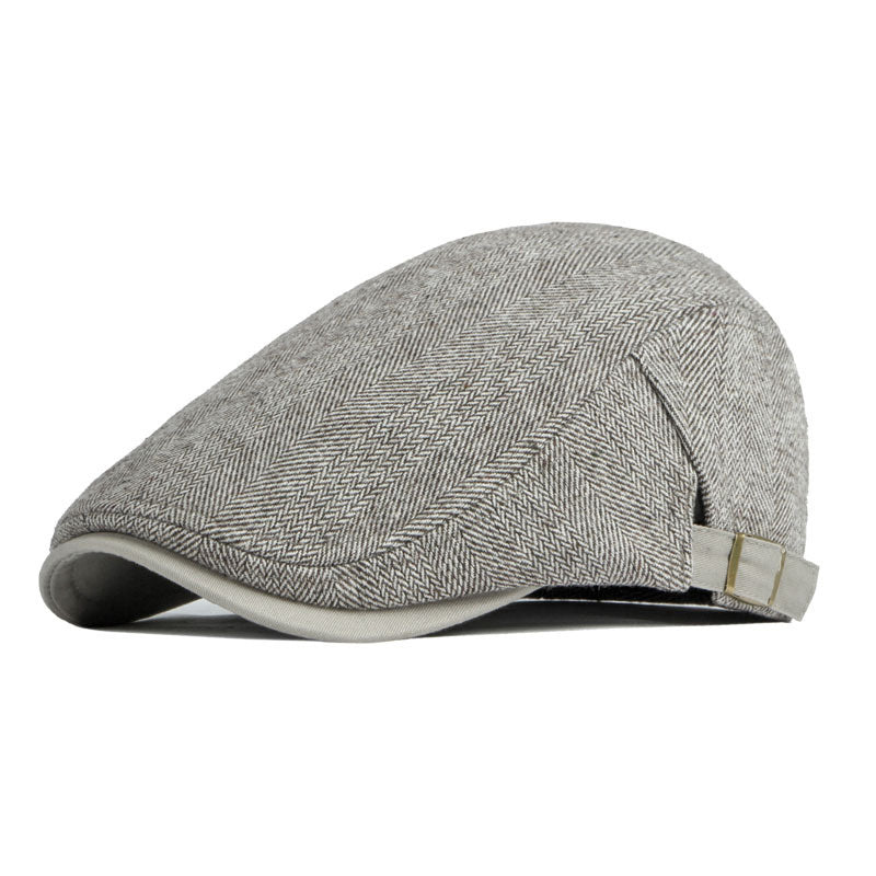 Casual Style Retro Literary Cotton Beret Hat For Men