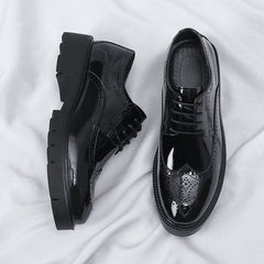 Men's Comfortable Brogue Leather Dress Shoes – Carved Formal Style