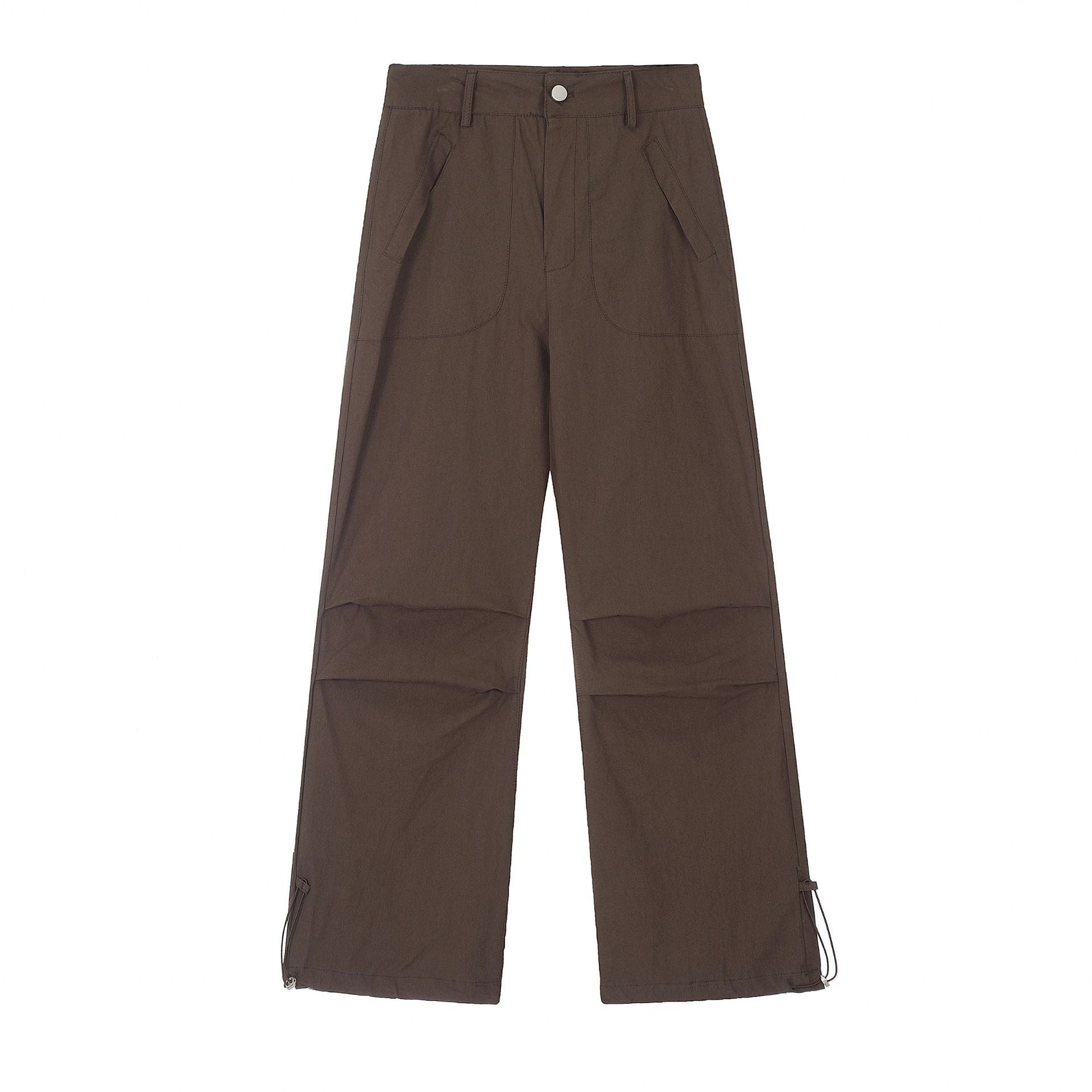 Retro Drawstring Paratrooper Casual Pants Men