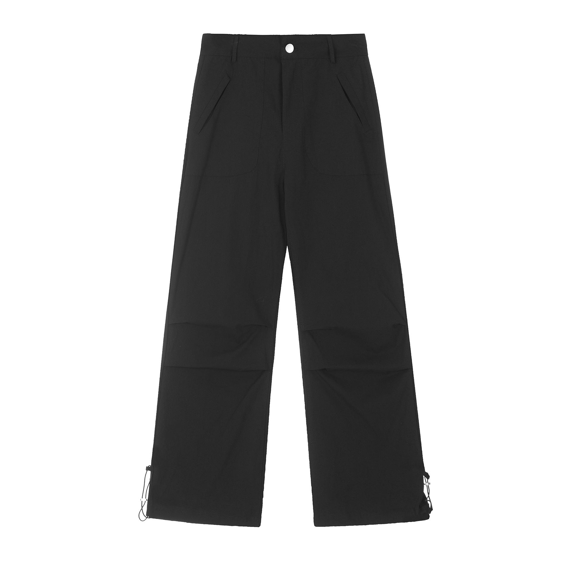 Retro Drawstring Paratrooper Casual Pants Men