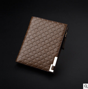Men's Embossed Short Business Wallet