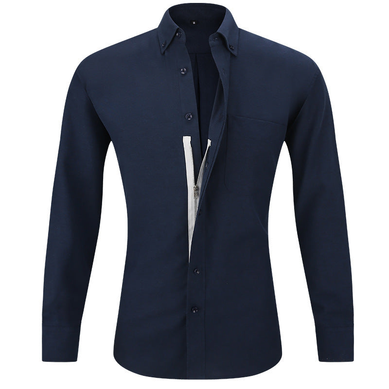 Men's Business Shirt Solid Color