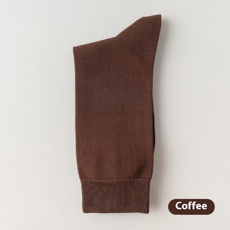 Mid-Calf Spring And Autumn Pure Cotton Men's Business Socks