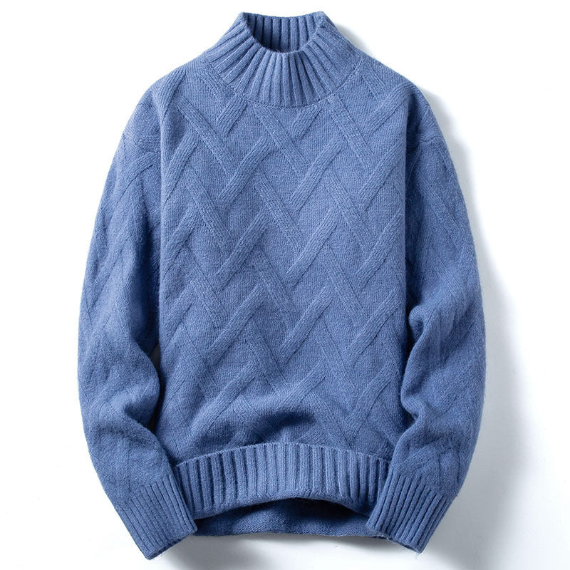 Men's Half Turtleneck Loose Knit Sweater