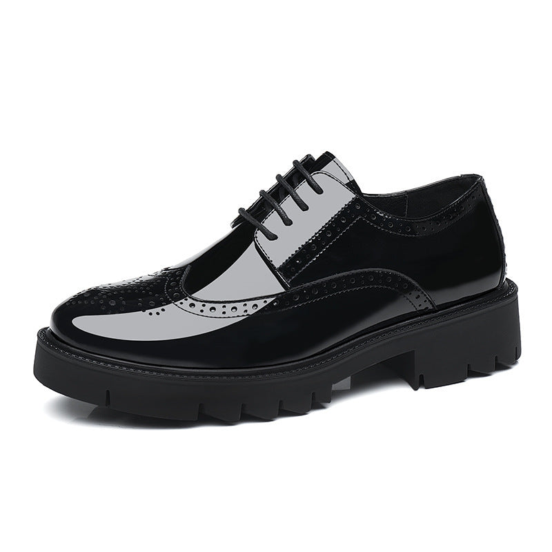 Men's Comfortable Brogue Leather Dress Shoes – Carved Formal Style