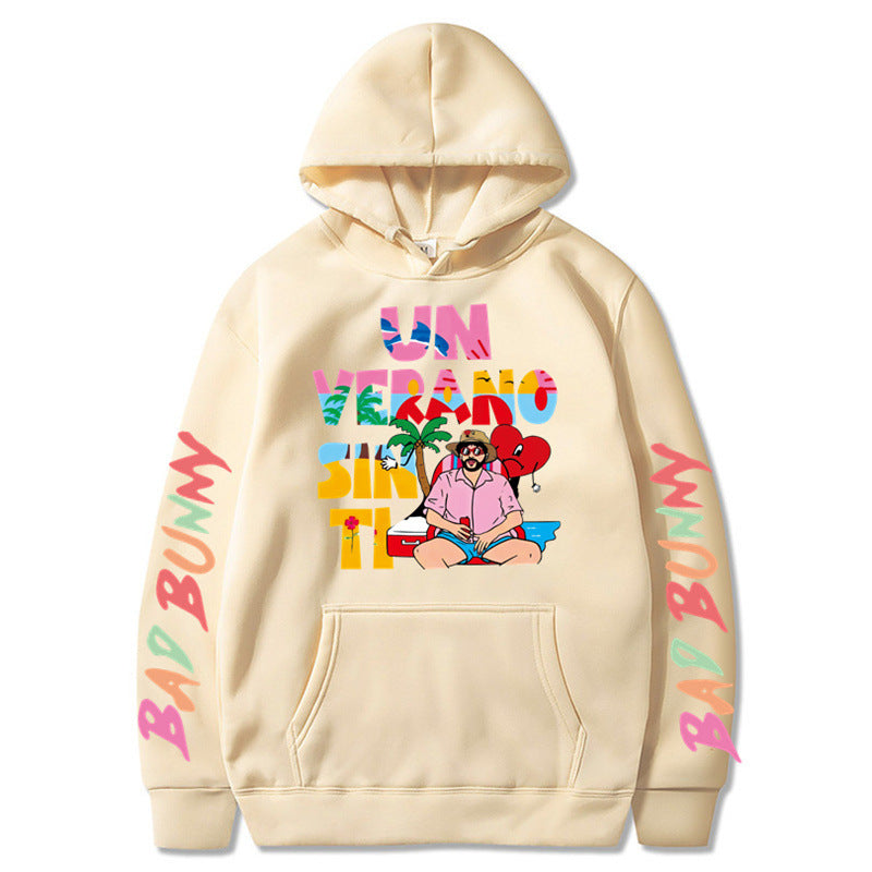 Bad Bunny Sweatshirt Hoodie Casual For Men