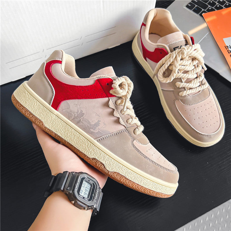 Men’s Outdoor Walking Sneakers – Stylish Lace-Up Flats