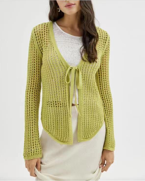 Sexy Knitted Hollow Beach Bikini Swimsuit Outwear Sun Protection Shirt
